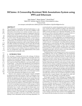 A Censorship Resistant Web Annotations System Using IPFS and Ethereum