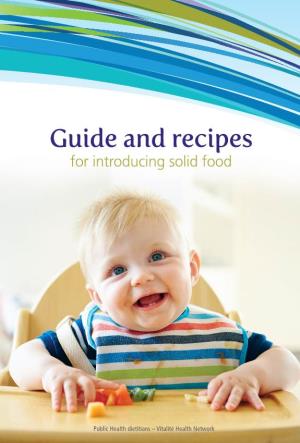 Guide and Recipes for Introducing Solid Foods