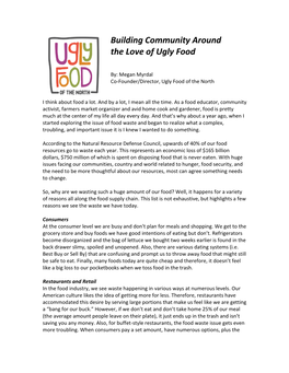 Building Community Around the Love of Ugly Food