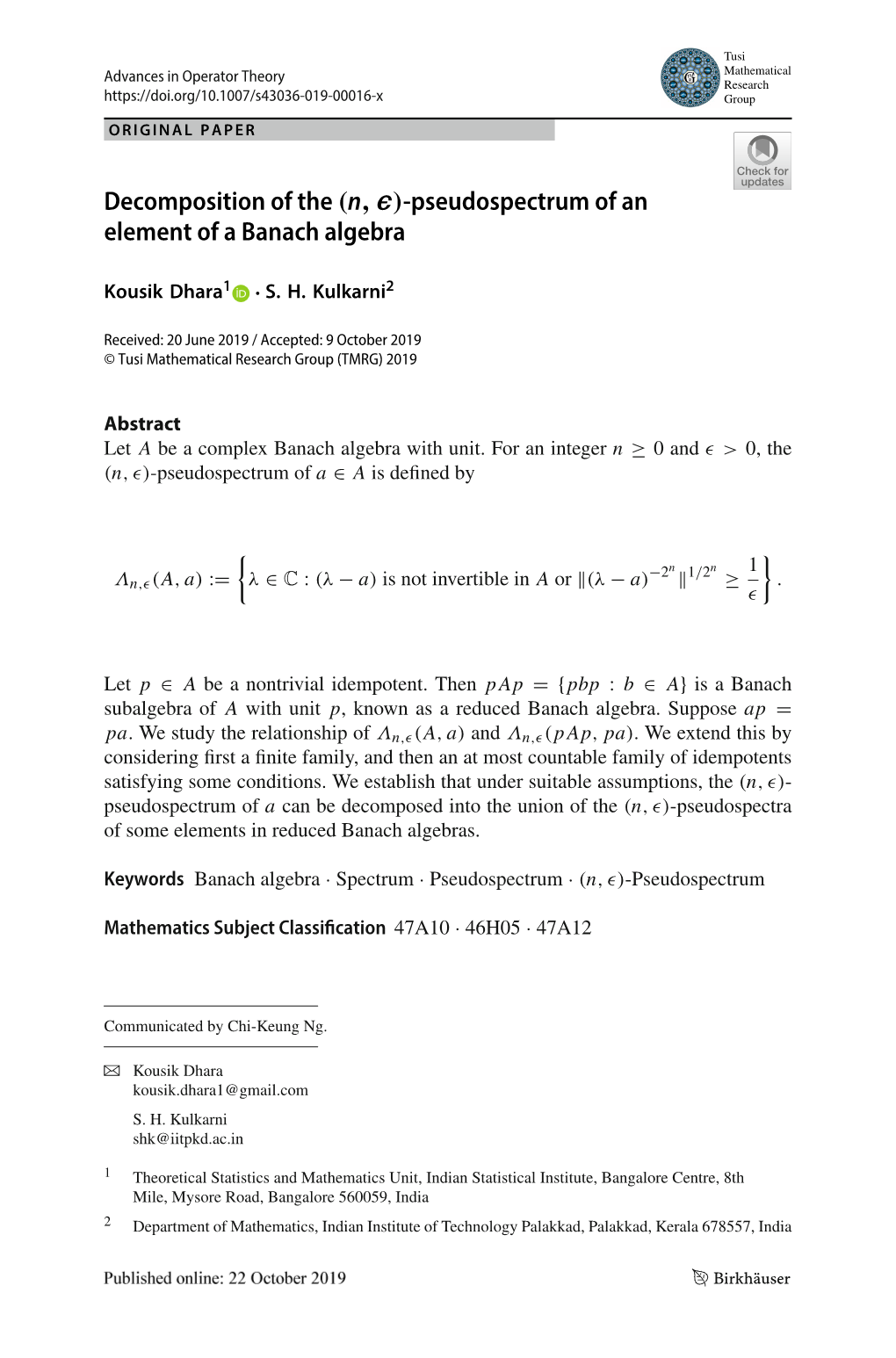 Pseudospectrum of an Element of a Banach Algebra
