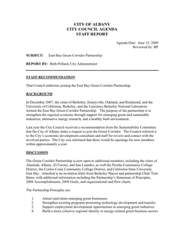 City Council Agenda Staff Report