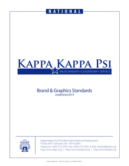 Brand & Graphics Standards NATIONAL