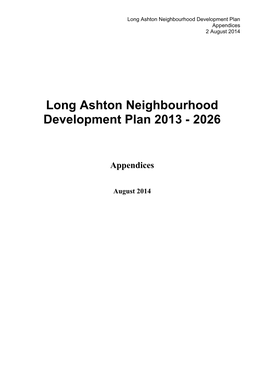 Long Ashton Neighbourhood Development Plan 2013 - 2026