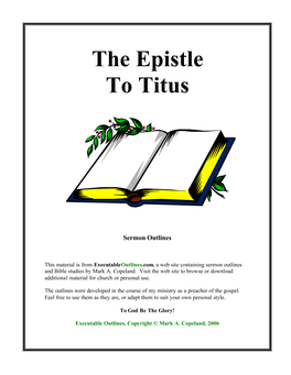 The Epistle to Titus
