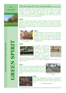 Green Spirit -Glendale's Spring 2011 Newsletter.Pub