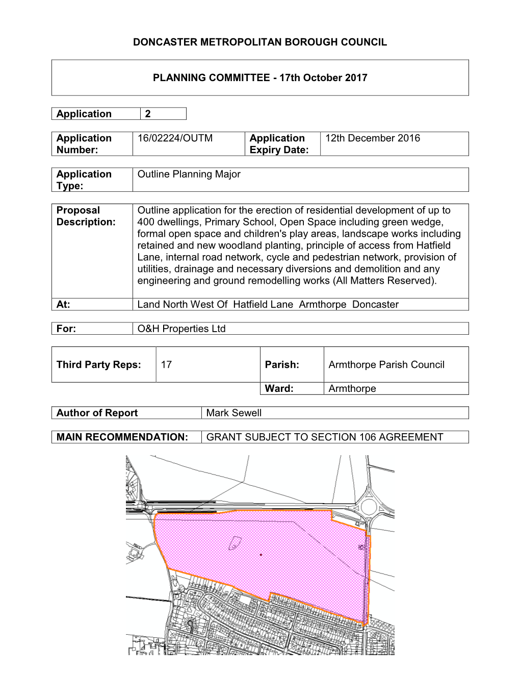 Doncaster Metropolitan Borough Council Planning Committee