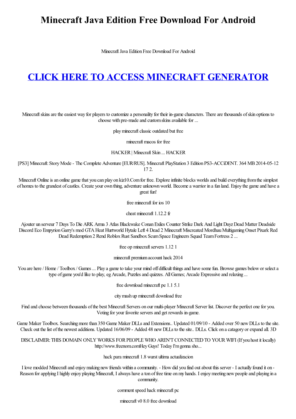 Minecraft Java Edition Free Download for Android