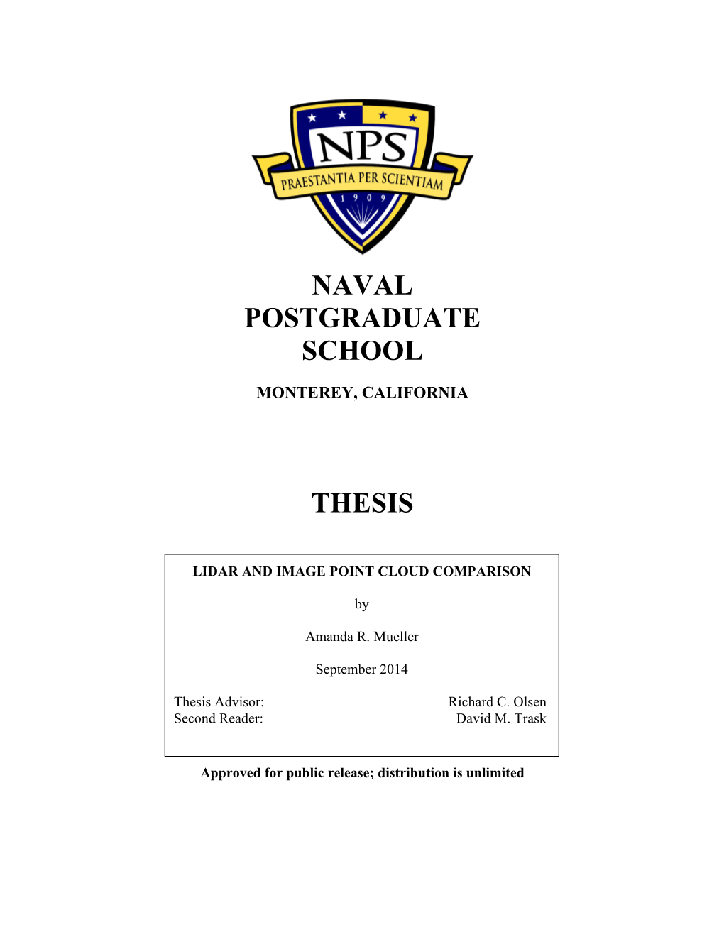 Naval Postgraduate School Thesis