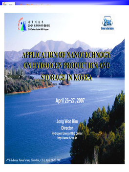 Application of Nanotechnogy on Hydrogen Production and Storage