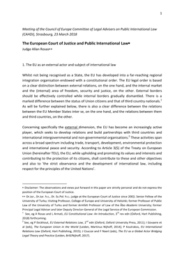 The European Court of Justice and Public International Law*