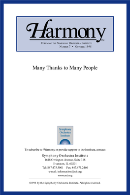 Many Thanks to Many People by Paul R. Judy