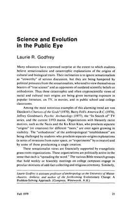Science and Evolution in the Public Eye