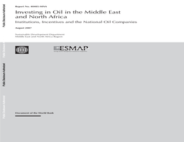 Investing in Oil in the Middle East and North Africa