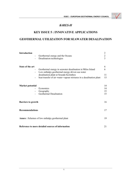 K4res-H Key Issue 5 : Innovative Applications