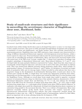 Study of Small-Scale Structures and Their Significance in Unravelling the Accretionary Character of Singhbhum Shear Zone, Jharkhand, India