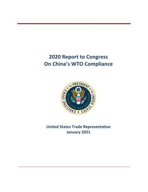 2020 Report to Congress on China's WTO Compliance