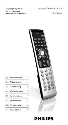 Universal Remote Control and Get Support at SRU 5130/86