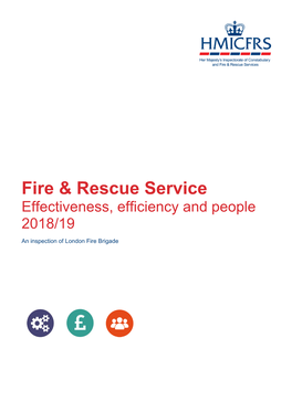 Effectiveness, Efficiency and People 2018/19: an Inspection of London Fire Brigade