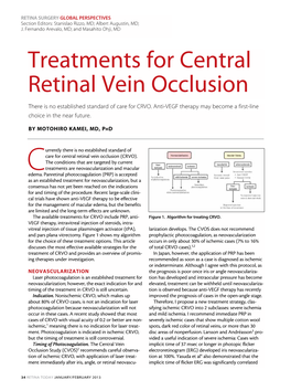 Treatments for Central Retinal Vein Occlusion