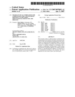 (12) Patent Application Publication (10) Pub. No.: US 2007/0078091 A1 Hubler Et Al