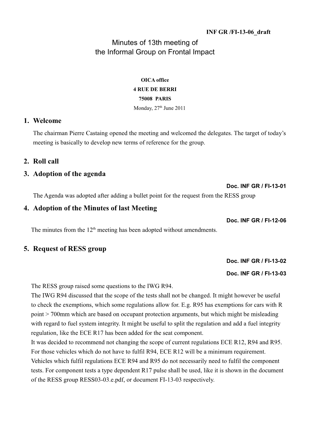 Provisional Agenda for 2Nd Meeting