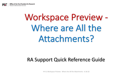 Workspace Preview – Where Are All the Attachments?