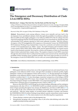 The Emergence and Decennary Distribution of Clade 2.3.4.4 HPAI H5nx