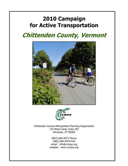 2010 Campaign for Active Transportation: Chittenden County