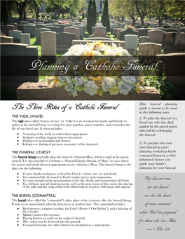 Planning a Catholic Funeral