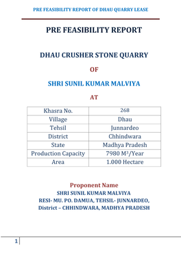 Auction Quarry Mining Plan of HATWAS RIVER SAND Deposit