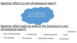What Is a Non-Chronological Report?