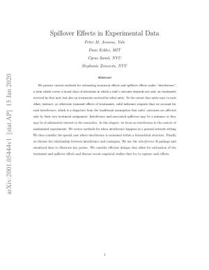 Spillover Effects in Experimental Data