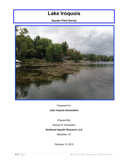 2014 Aquatic Plant Survey Report.Pdf