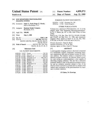 United States Patent (19) (11) Patent Number: 4,859,572 Farid Et Al
