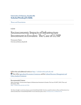 Socioeconomic Impacts of Infrastructure Investment in Eswatini: the Case of LUSIP
