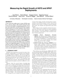 Measuring the Rapid Growth of HSTS and HPKP Deployments