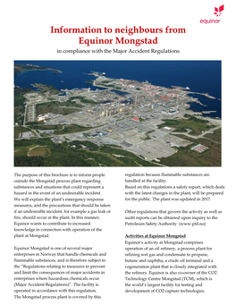 Information to Neighbours from Equinor Mongstad PDF 566 KB
