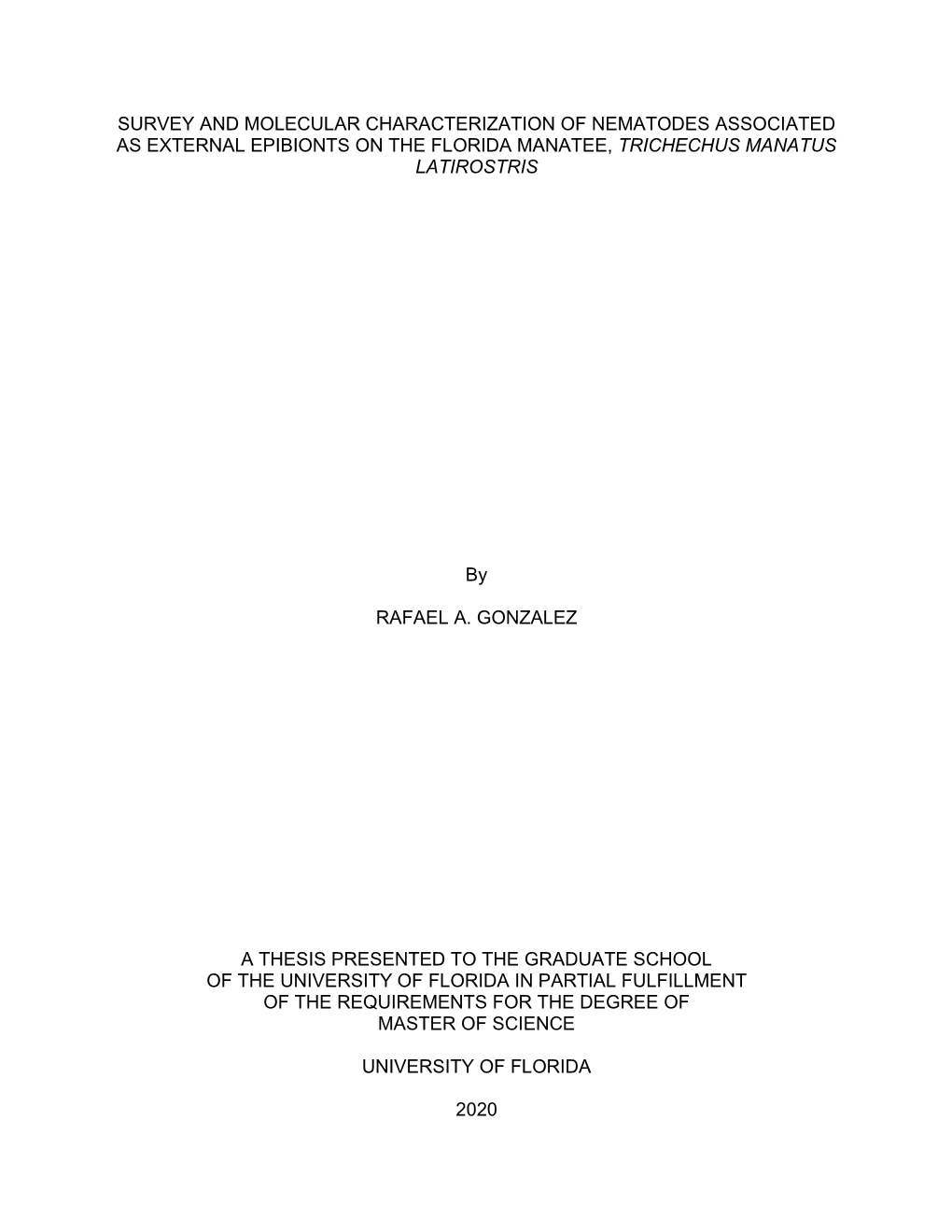 University of Florida Thesis Or Dissertation Formatting