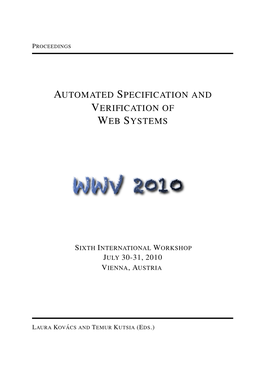 Automated Specification and Verification of Web Systems