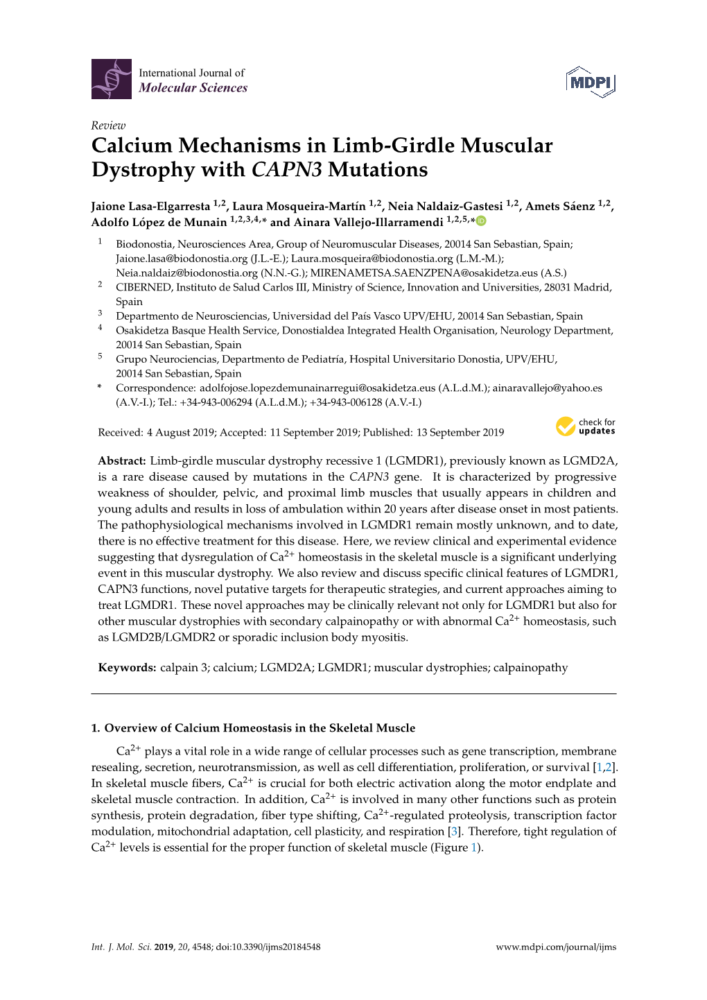 Calcium Mechanisms in Limb-Girdle Muscular Dystrophy with CAPN3 Mutations