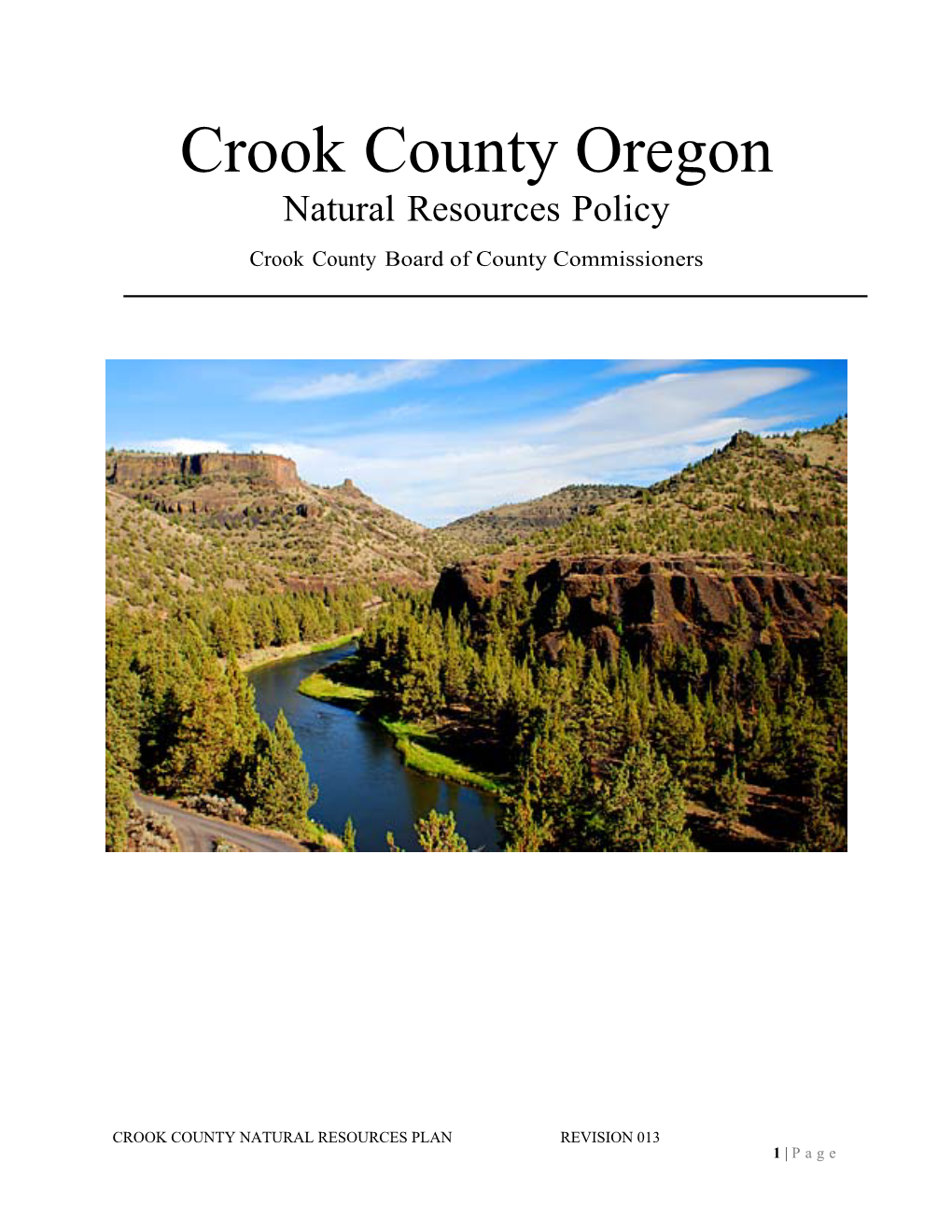 County Natural Resources Policy