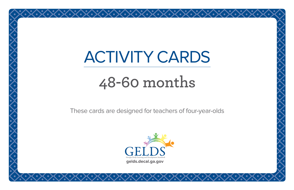 ACTIVITY CARDS 48-60 Months