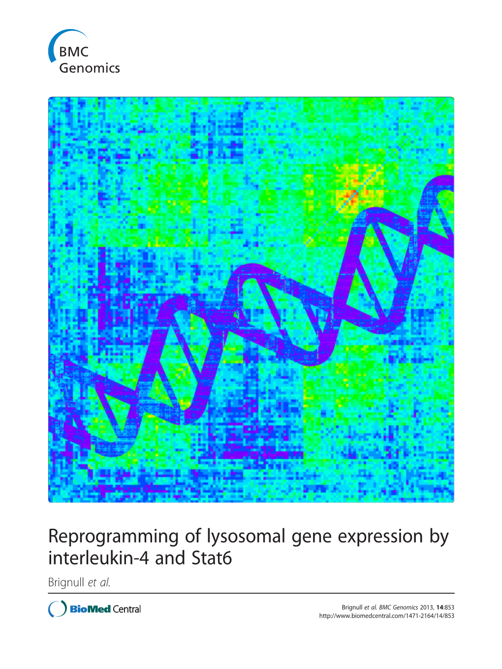 Reprogramming of Lysosomal Gene Expression by Interleukin-4 and Stat6 Brignull Et Al