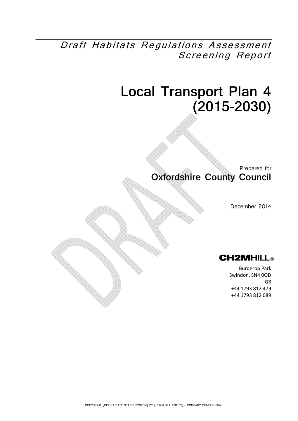 Local Transport Plan (LTP4)