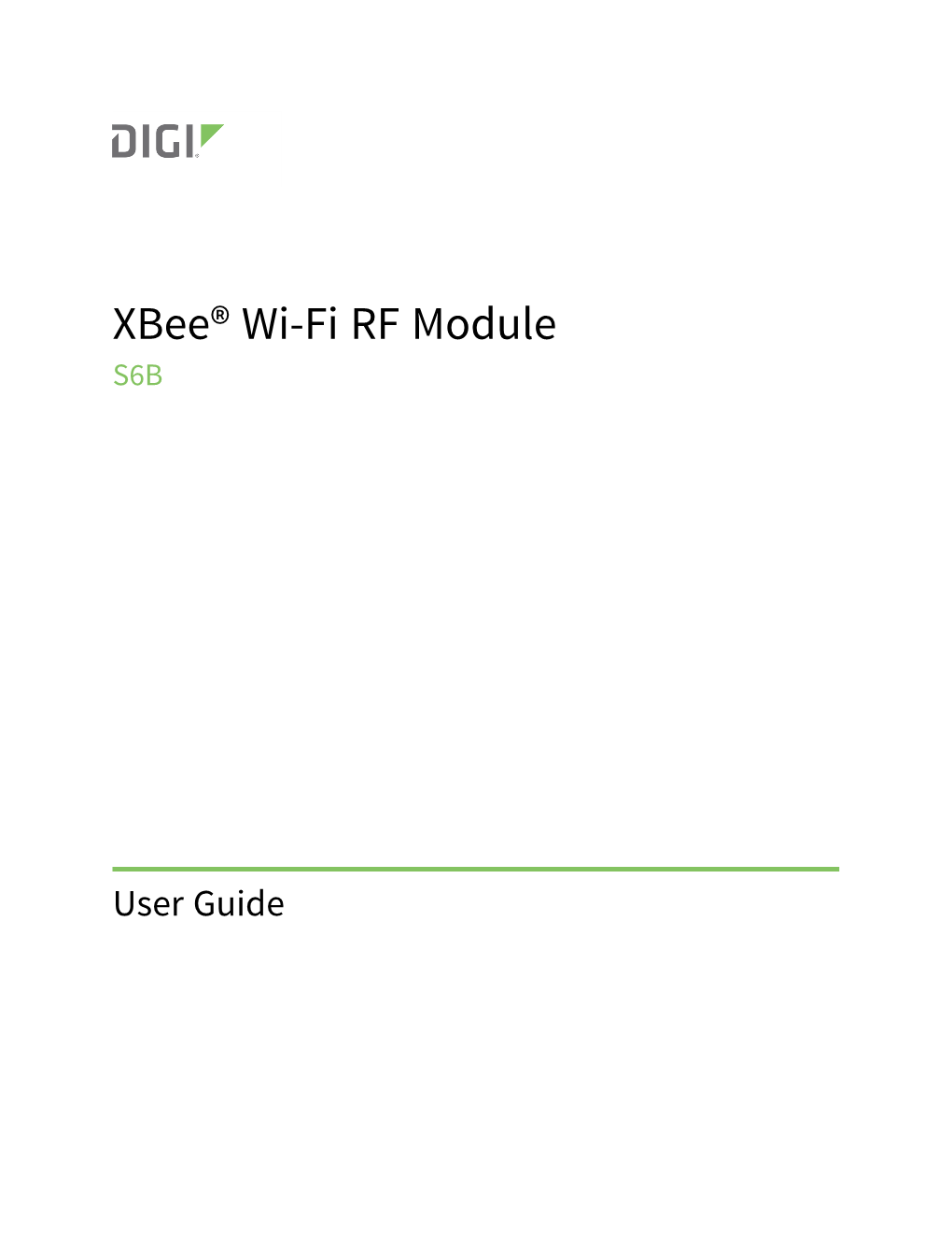 Xbee Wi-Fi RF Module User Guide