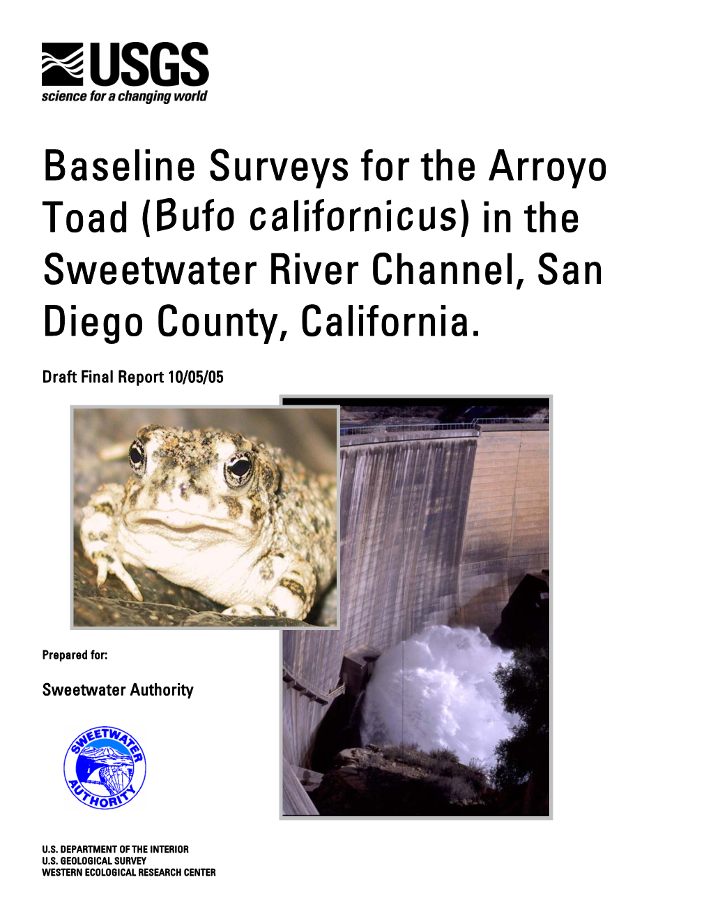 Baseline Surveys for the Arroyo Toad (Bufo Californicus) in the Sweetwater River Channel, San
