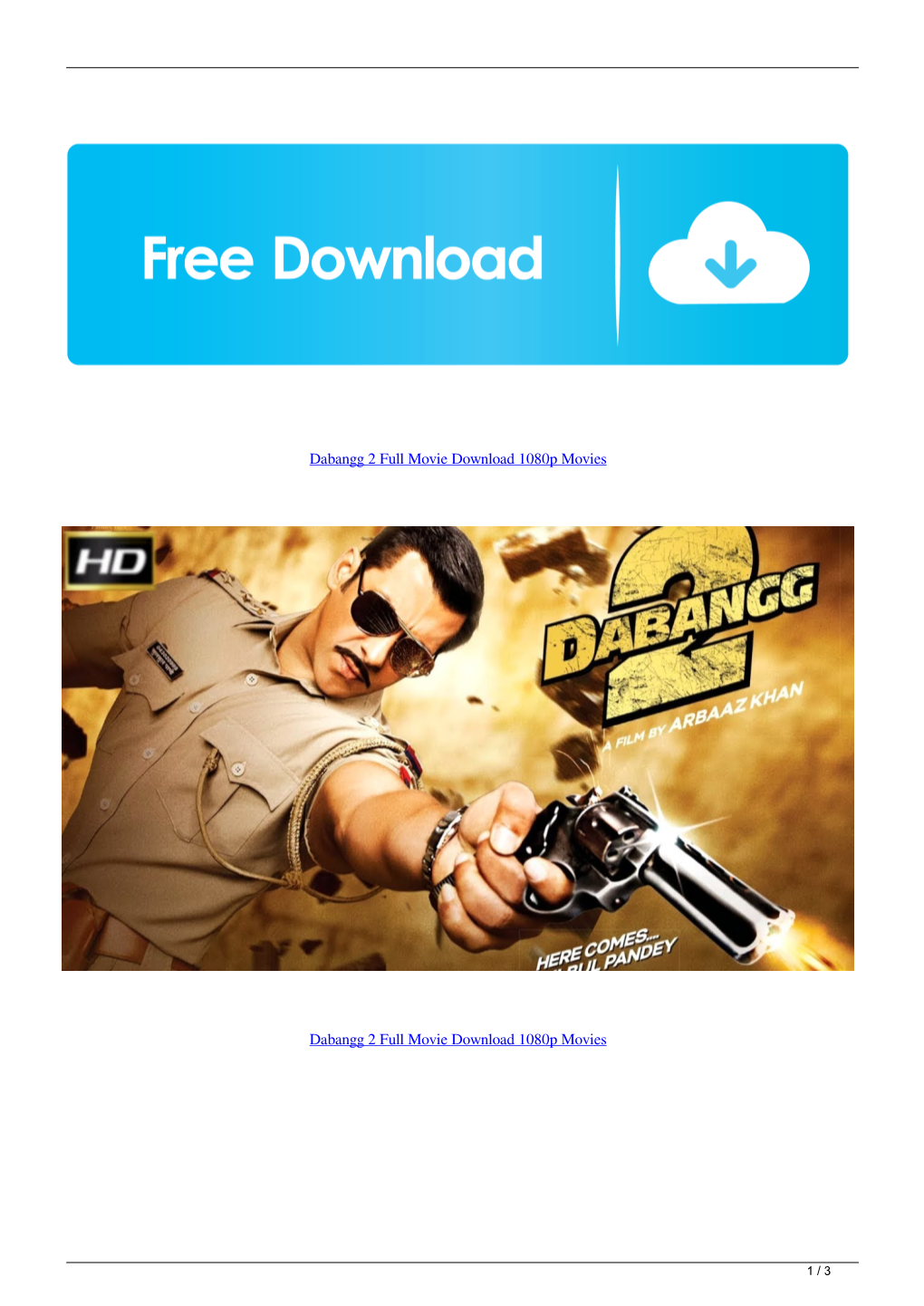 Dabangg 2 Full Movie Download 1080P Movies