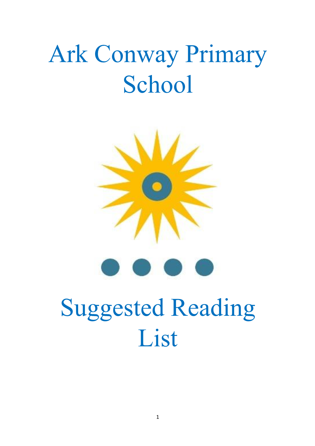 Ark Conway Primary School Reading List.Pdf