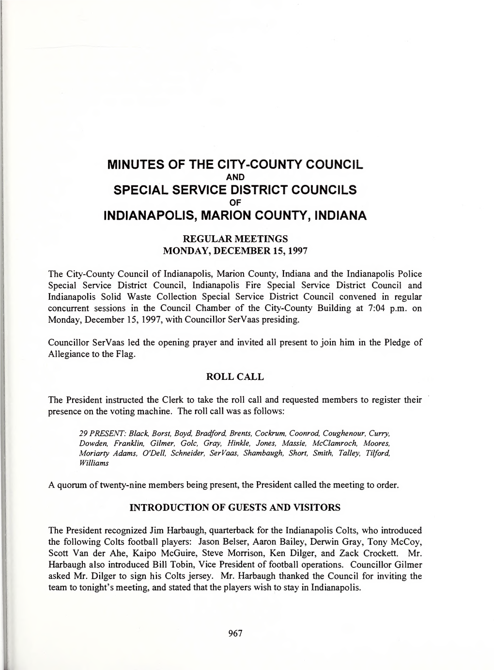 Journal of Proceedings of the City-County Council of Indianapolis