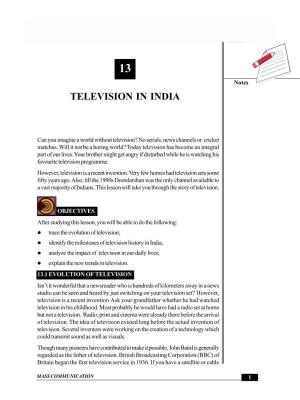 Television in India MODULE - 4 Television